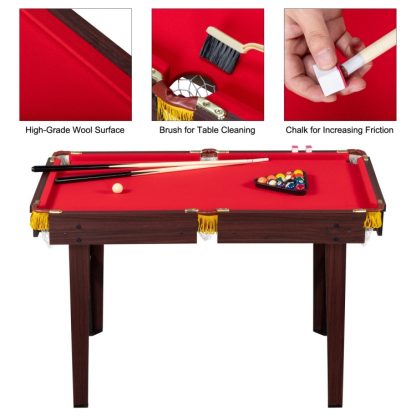 [US Warehouse] Foldable Billiard Table, Size: 119x66x73cm (Red) - Image 3