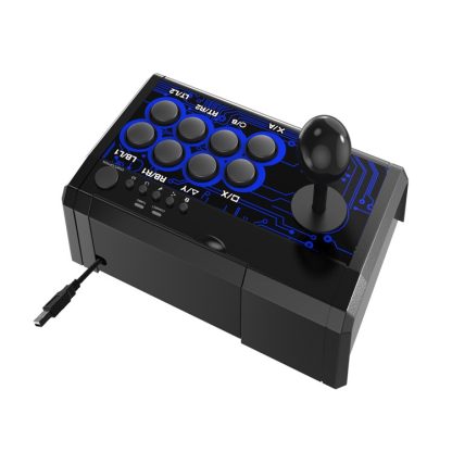 Dobe TP4-1886 7 in 1 Game Joystick KOF Fighting Arcade Handle for Nintendo Switch / PS4 / Xbox One(Black) - Image 3