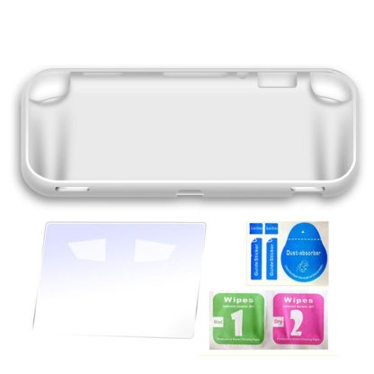 Soft TPU Protective Sleeve + Tempered Glass Film + Cleaning Tools Set for Switch Lite Game Console Accessories(White) - Image 2