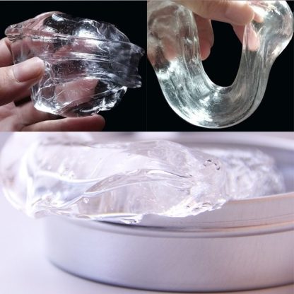 Transparent Bouncing Mud DIY Plasticine Slime Stress Reducer Anti-Anxiety Toy Creative Putty Magic Clay Education Toys f