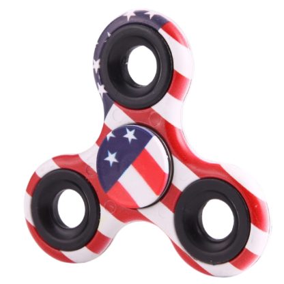 Fidget Spinner Toy Stress Reducer Anti-Anxiety Toy for Children and Adults,  Steel Beads Bearing + ABS Material, US Flag