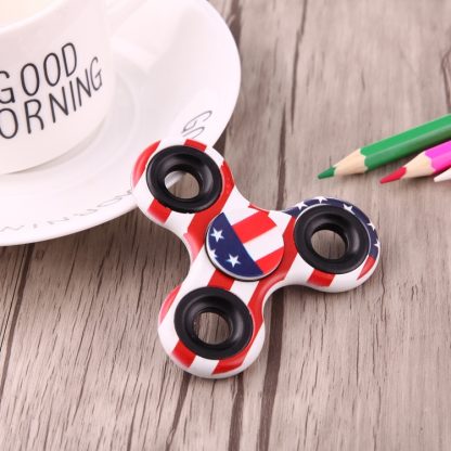 Fidget Spinner Toy Stress Reducer Anti-Anxiety Toy for Children and Adults,  Steel Beads Bearing + ABS Material, US Flag - Image 2