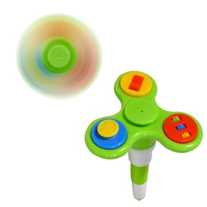 Hand Fidget Pen Spinner Stress Reducer Anti-Anxiety Toy Pen with Button, without Refill,  ABS Material, Three Leaves