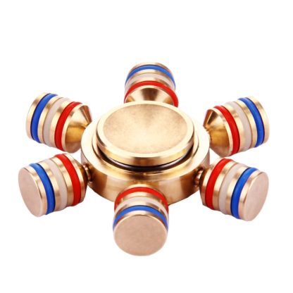 Metal Fidget Spinner Toy Stress Reducer Anti-Anxiety Toy with Fluorescent Light for Children and Adults, 1.5 Minutes Rot - Image 2