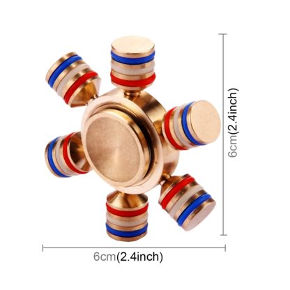 Metal Fidget Spinner Toy Stress Reducer Anti-Anxiety Toy with Fluorescent Light for Children and Adults, 1.5 Minutes Rot - Image 3