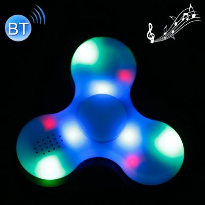 Bluetooth V4.0 Speaker Glowing Fidget Spinner Toy Anti-Anxiety Toy with RGB LED Light for Children and Adults, 1.5 Minut