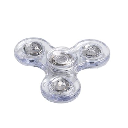 Glowing Fidget Spinner Toy Tri-Spinner Stress Reducer Anti-Anxiety Toy with Torqba LED Light,  Above 1.0 Minute Rotation