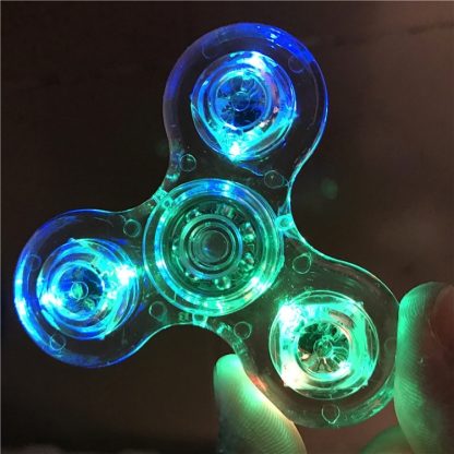 Glowing Fidget Spinner Toy Tri-Spinner Stress Reducer Anti-Anxiety Toy with Torqba LED Light,  Above 1.0 Minute Rotation - Image 3