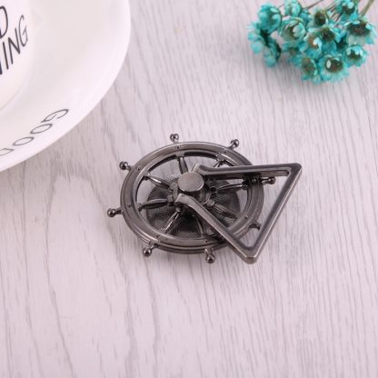 Rudder Wheel Shape Phone Triangle Holder Fidget Spinner Toy Stress Reducer Anti-Anxiety Toy, About 0.2 Minutes Rotation - Image 3