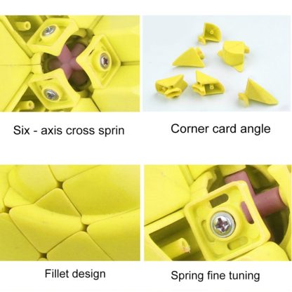 QN Gold Ingot Magic Cube Brain Speed Puzzle Toy (Yellow) - Image 3