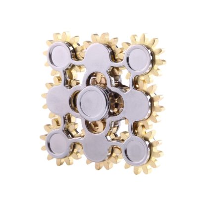 9 Wheel Gears Electric Saw Fidget Spinner Toy Stress Reducer Anti-Anxiety Toy for Children and Adults, About 3.5 Minutes