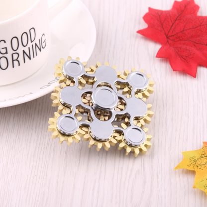 9 Wheel Gears Electric Saw Fidget Spinner Toy Stress Reducer Anti-Anxiety Toy for Children and Adults, About 3.5 Minutes - Image 2