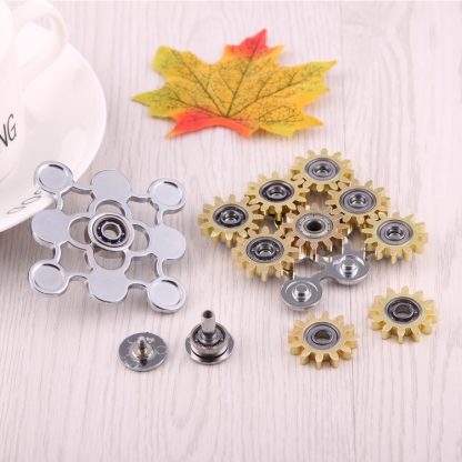 9 Wheel Gears Electric Saw Fidget Spinner Toy Stress Reducer Anti-Anxiety Toy for Children and Adults, About 3.5 Minutes - Image 3