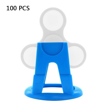 100 PCS Plastic Desk Display Rack Rotating Holder for Fidget Spinner(Blue)