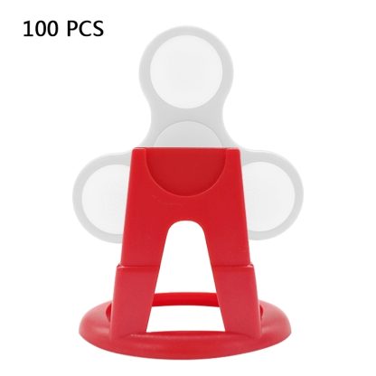 100 PCS Plastic Desk Display Rack Rotating Holder for Fidget Spinner(Red)