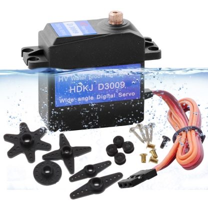 HDKJ D3009 Servo Digital High Precision Metal Gear High Torque Wide-angle Waterproof Wingless Robot Servo