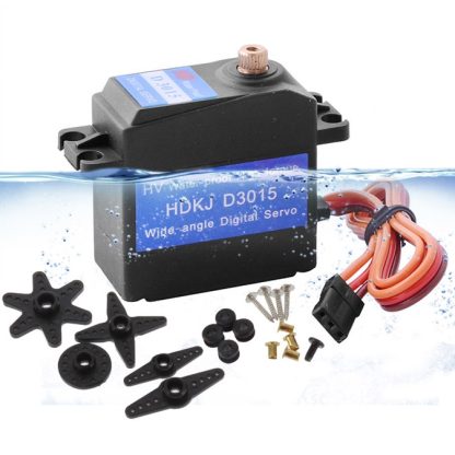 HDKJ D3015 Servo Digital High Precision Metal Gear High Torque Wide-angle Waterproof Wingless Robot Servo - Image 2