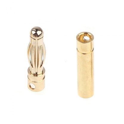 10 Pairs 4.0mm Copper Bullet Banana Plug Connectors Male + Female for RC Motor ESC Battery Part