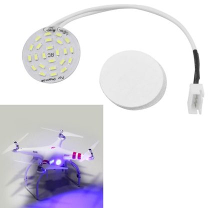 24 LEDs Bright Blue Head Light for DJI Phantom 3 / 2 & 2 Vision+ Quadcopter Night Fly