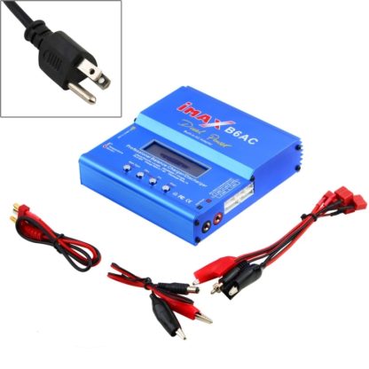 US Plug iMAX B6AC Dual Power Lipo NiMH RC Battery Balance Charger Discharger(Blue)