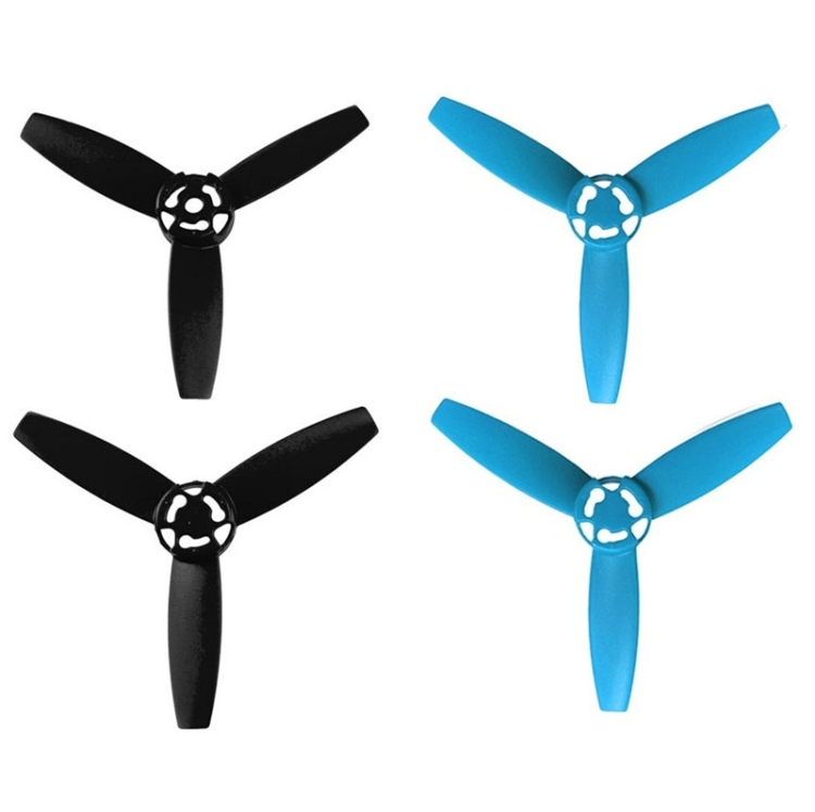 2 Pairs Propellers Main Blades Rotors Props Part for Parrot Bebop Drone 3.0(Black + Blue) - Image 2