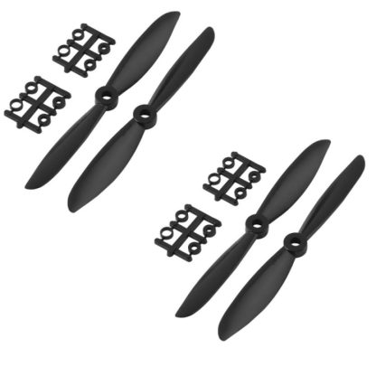 2 Pairs 6045 ABS Propeller Props CW CCW for Quadcopter QAV250(Black)