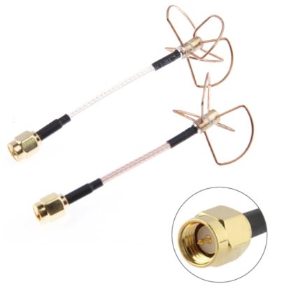 Circular Polarized FPV 5.8GHz Cloverleaf Antenna, SMA male