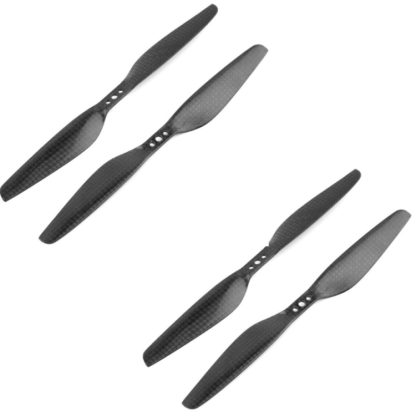 2 Pairs 9030 9x3 3-Hole Carbon Fiber Propellers CW/CCW for DJI F450 / F350, T-Motor Quadcopter(Black)