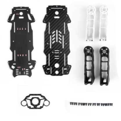 Enzo250 250mm 4-Axis Carbon Fiber Quadcopter Frame Kit for RC Multicopter(Black and White)