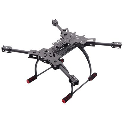 HJ-H4 Reptile 4 Axis Quadcopter Carbon Fiber Folding Frame Kit with Landing Gear(Black)