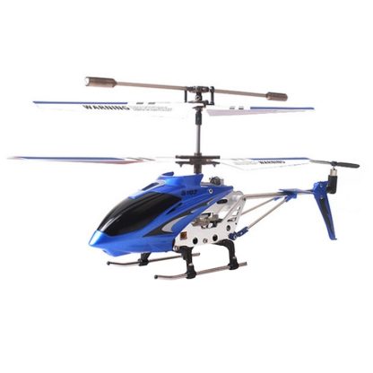 S107G 3-Channel Alloy Remote Control Helicopter with LED / Gyro(Blue)