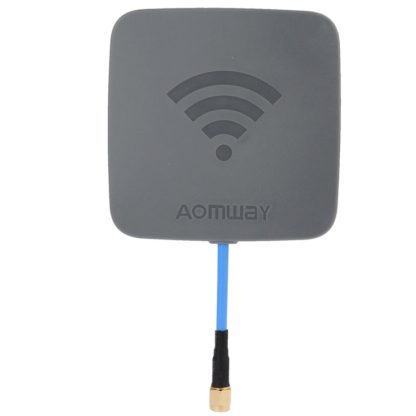 Aomway 5.8GHz 14dBi High Gain Flat FPV Receiver Antenna Gray RP-SMA Plug