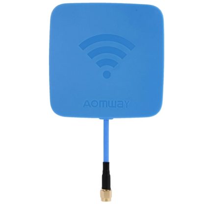 Aomway 5.8GHz 14dBi High Gain Flat FPV Receiver Antenna Blue SMA Plug