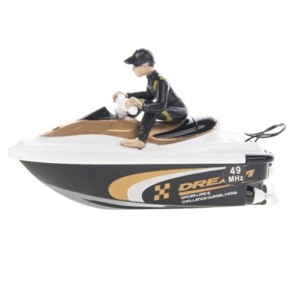 High Speed 49MHz Mini Remote Control Racing Boat Water Playing Toy, Size: 110mm x 45mm x 40mm(Gold) - Image 2