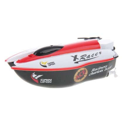 High Speed 27MHz Mini Remote Control Racing Boat Water Playing Toy, Size: 110mm x 54mm x 40mm(Red)