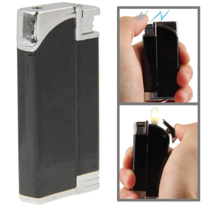 2 in 1 (Lighter + Electric Shock) Magic Trick Prank(Black)