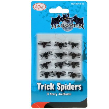 12 PCS Halloween Props Animal Simulation Spiders for Halloween Party Decoration(Black) - Image 3