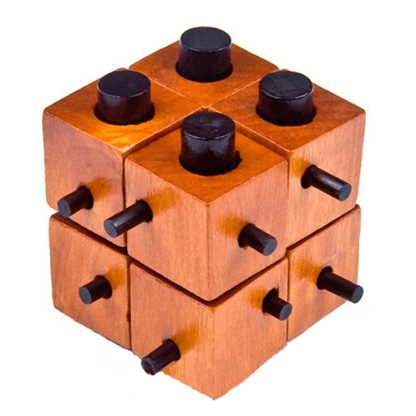 Wooden Adult Educational Toys Recreational Toys Kongming Lock(Yellowish Brown) - Image 2