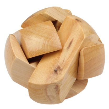 Intelligence Wooden Ball Shaped Pull-Apart IQ Puzzle Magic Cube Toy(Fleshcolor)