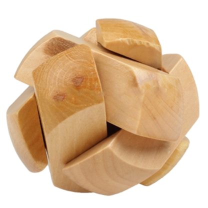 Intelligence Wooden Ball Shaped Pull-Apart IQ Puzzle Magic Cube Toy(Fleshcolor) - Image 2