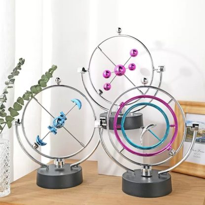 Magnetic Balance Kinetic Orbital Desk Decoration(Silver) - Image 3