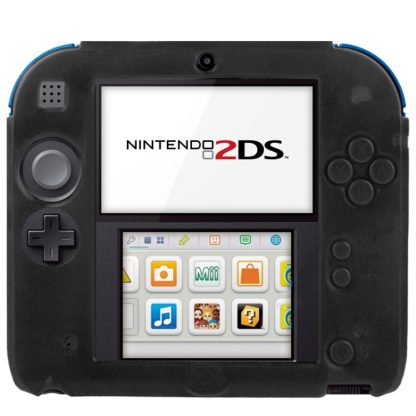 Pure Color Ultra Thin Silicone Case for Nintendo 2DS(Black)