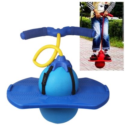 Inflatable Rope Jumping Ball Pogo Fitness Hopper Sports Toy with Air Pump(Blue)