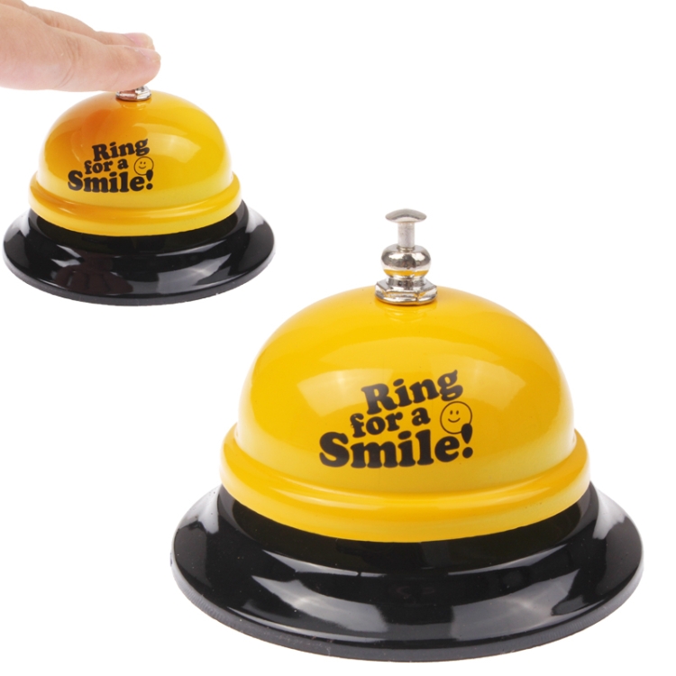 Bell Ring for a Smile / Tinkle Ring Bell Toy for Fun & Kitchen Hotel Service Call(Yellow) - Image 2