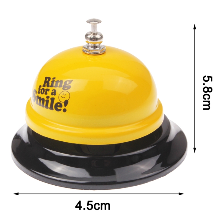 Bell Ring for a Smile / Tinkle Ring Bell Toy for Fun & Kitchen Hotel Service Call(Yellow) - Image 3
