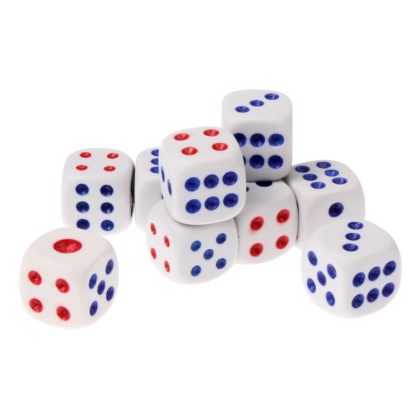 10 PCS Gaming Dice Set for Leisure Time Playing, Size: 15mm x 15mm x 15mm(White) - Image 2