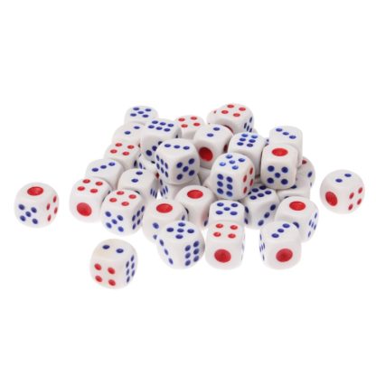 40 PCS Gaming Dice Set for Leisure Time Playing, Size: 11mm x 11mm x 11mm(White) - Image 2