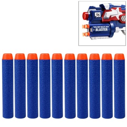 10 PCS 7.2cm EVA Soft Blaster Darts Bullets(Dark Blue)