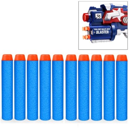 10 PCS 7.2cm EVA Soft Blaster Darts Bullets(Blue)