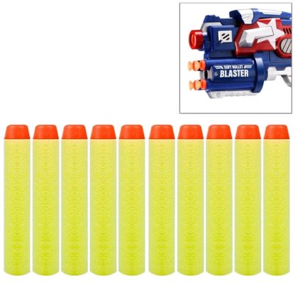 10 PCS 7.2cm EVA Soft Blaster Darts Bullets(Yellow)